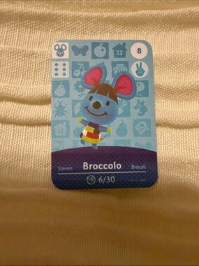 Broccolo Animal Crossing Amiibo Card Unofficial Villager NFC